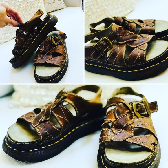 Dr. Martens Shoes - 🎄 Dr. Martens Sandals Brown Leather Sz 7US VGUC🎄